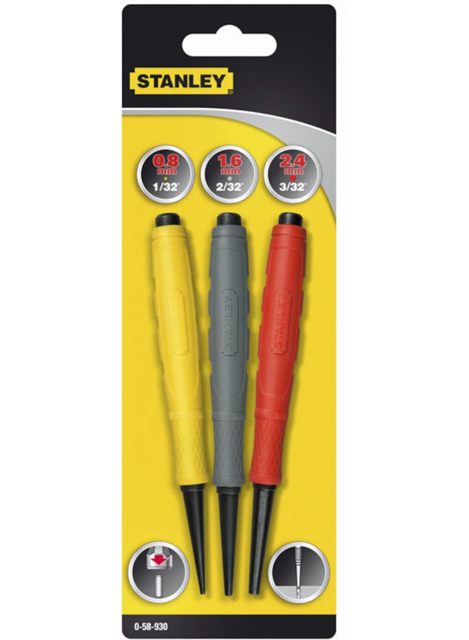 STANLEY 0-58-930 Drevelset Dynagrip 3-delig - Afbeelding 3