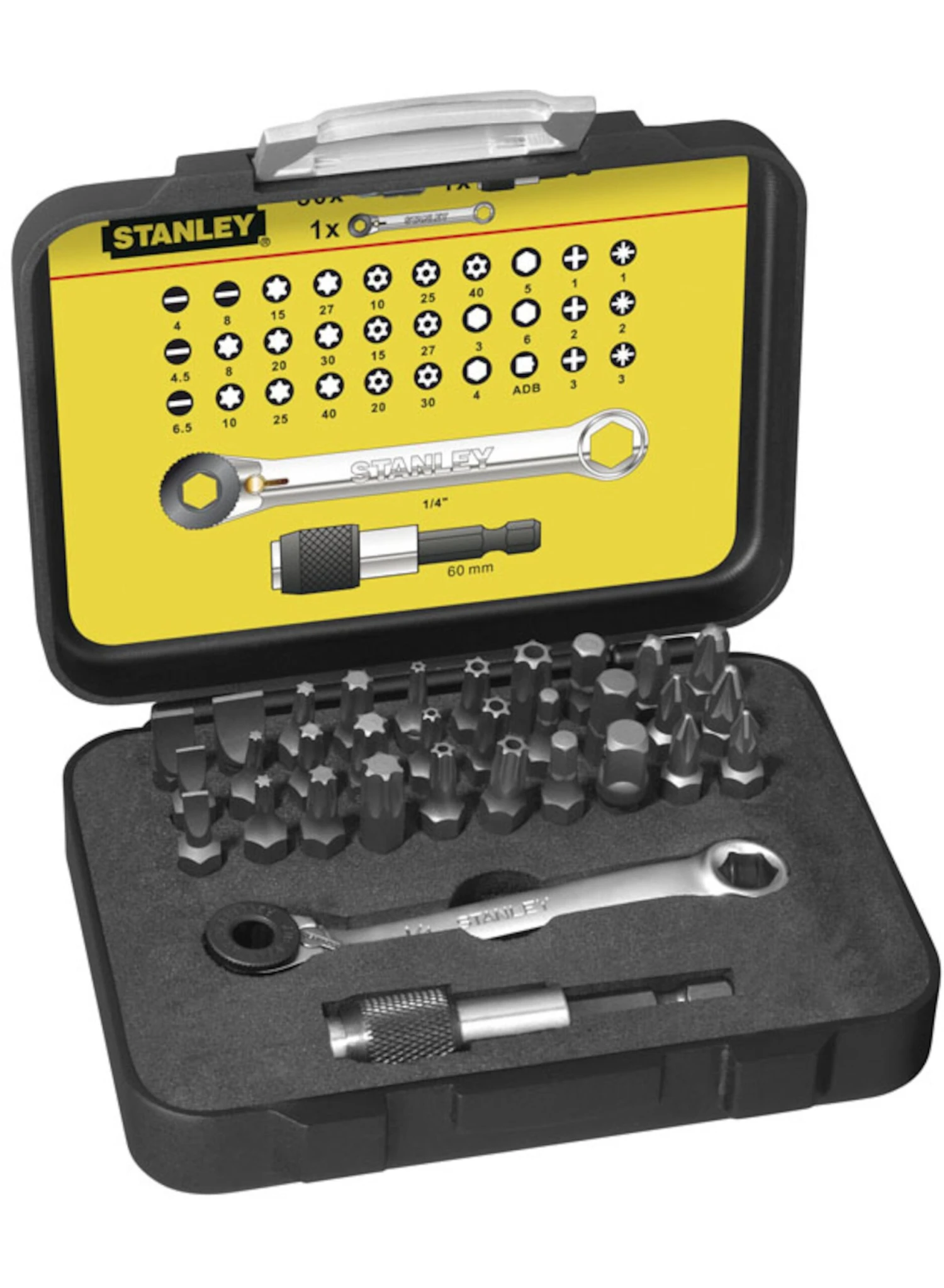 STANLEY 1-13-905 Bitset Expert Pro 1/4" - Ringsteeksleutel (32 Delig)