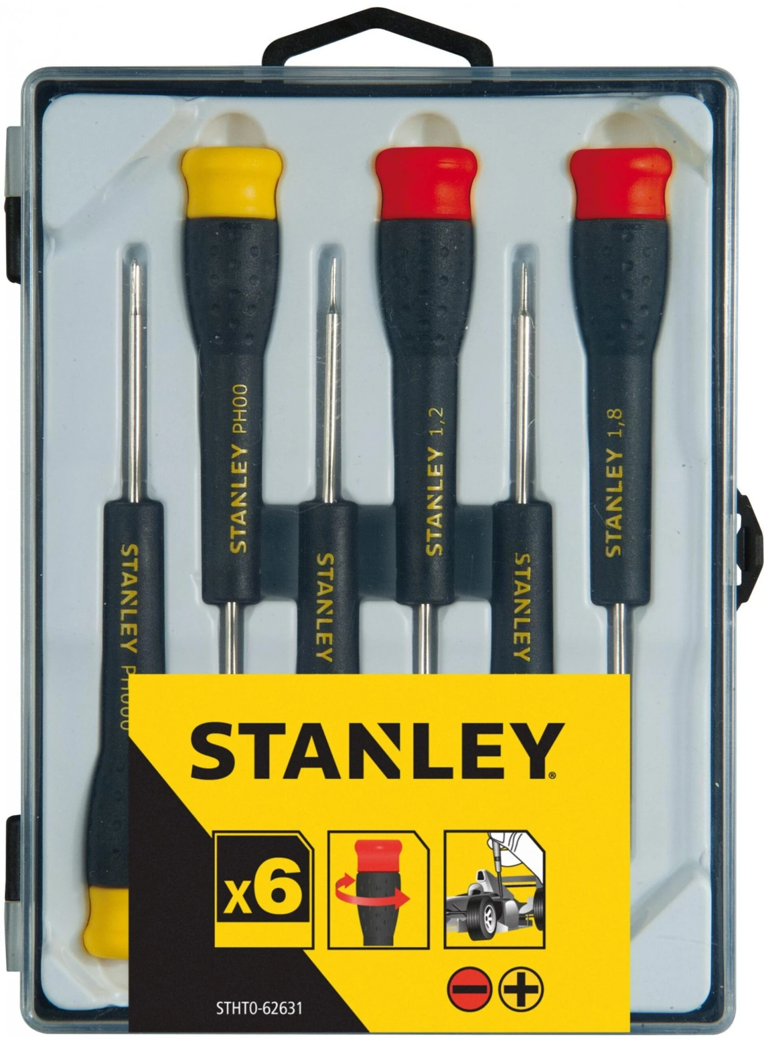 STANLEY STHT0-62631 Precisieschroevendraaierset 6-delig (parallel 1-1,8 + PH) - Afbeelding 3