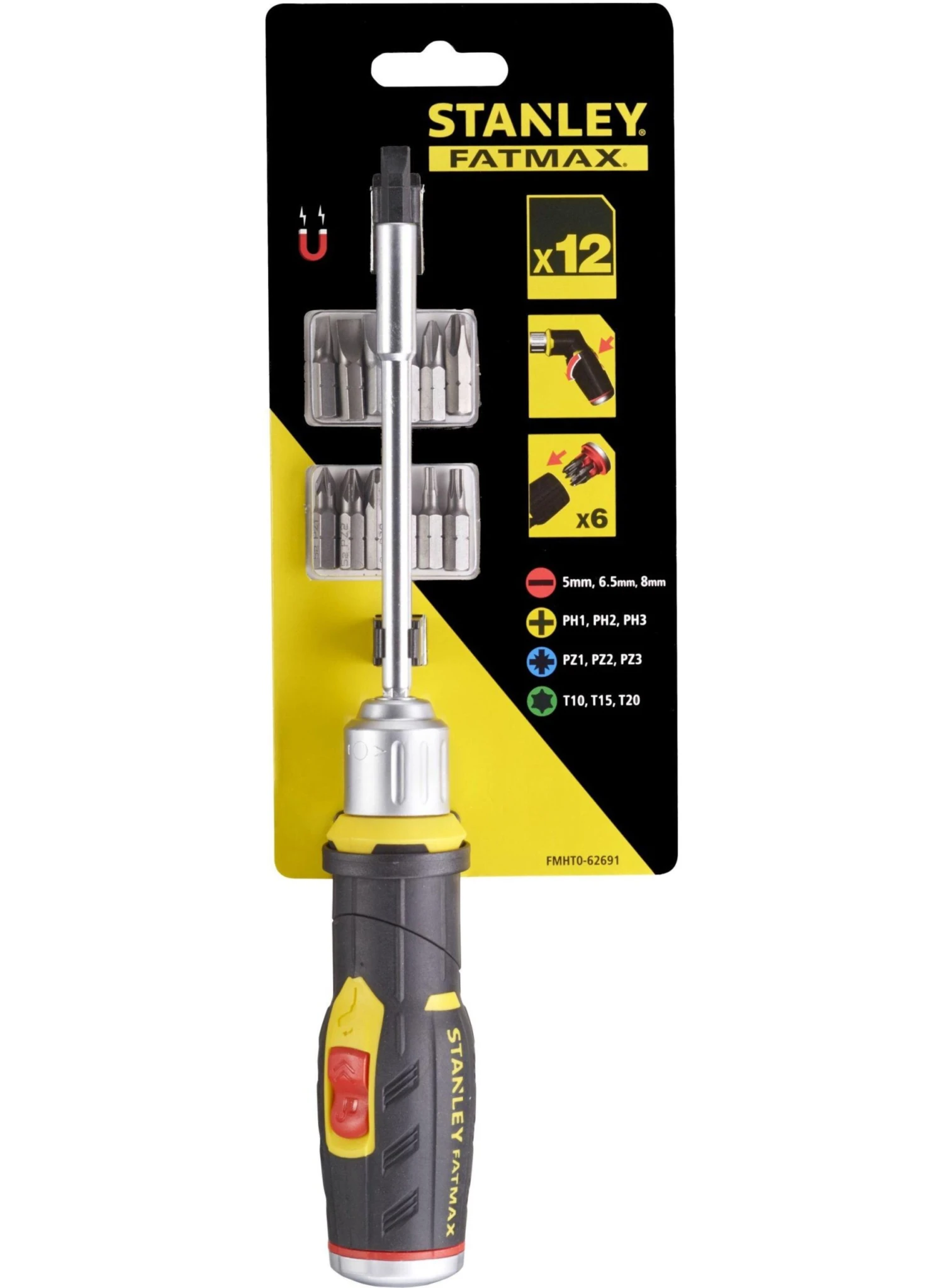 STANLEY FMHT0-62691 FATMAX Ratelschroevendraaier Pistoolgreep Met 12 Bits - Afbeelding 15
