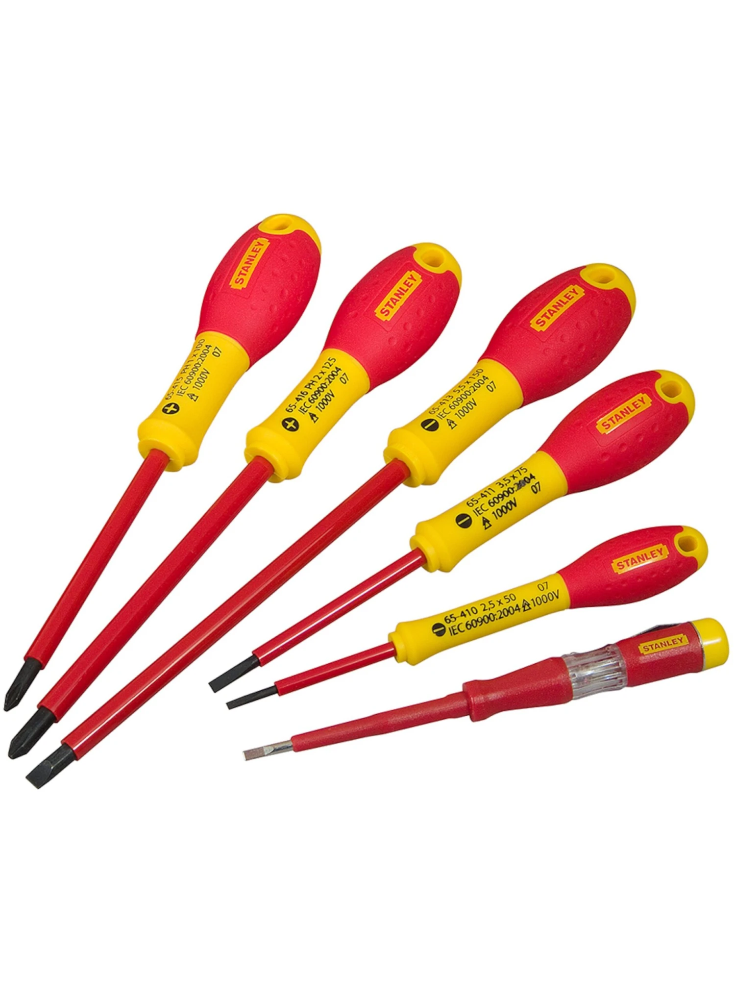STANLEY 0-65-441 6-delige Schroevendraaierset Fatmax Vde Par/ph/spanningszoeker